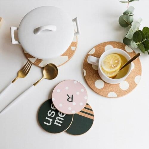 UIY Simple Placemat Wooden waterproof insulation pad Tea Coffee Cup Pad Kitchen table decoration table coaster Plate Mat