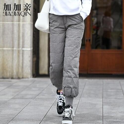 Super Quality Winter Women 90% White Duck Down Bloom Pants Outdoor Women Warm Windproof Trekking Hiking Camping Trousers PT-403