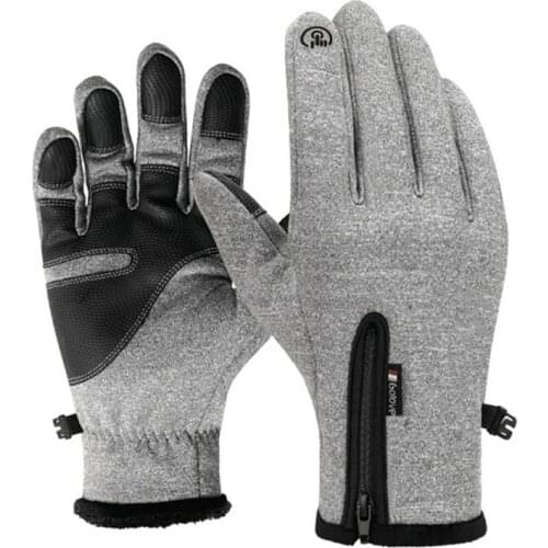 GAFASTWO Winter Warm Man Ski Gloves Women Touch Screen Waterproof Splash-proof Windproof Riding Plus Velvet Thicken Black Gloves