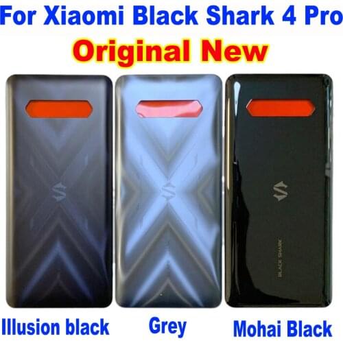100% Original Rear Housing Door Cover For Xiaomi Black Shark 4 Pro Back Battery Case Glass Lid BlackShark 4 Shell with Sticker