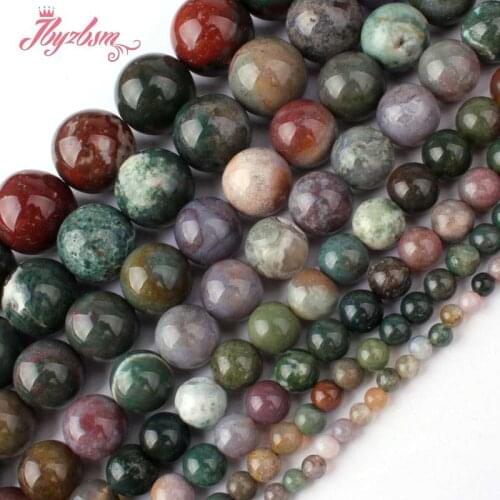 2,3,6,8,10mm Smooth Round Bead Ball Multiclor Indian Agates Natural Stone Beads For Necklace Jewelry Making 15" Free Shipping