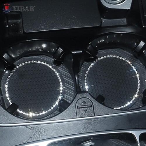 2pcs Car Coaster Water Cup Bottle Holder Anti-slip Pad Mat Silica Gel For Interior Decoration Car Styling Accessories