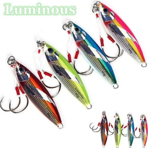 2021 1PC New Arrival Japan Quality Slow Jigging Lures Lead Fish No Hooks 40/60/80/100G Slow Jigs Saltwater Fishing Lure