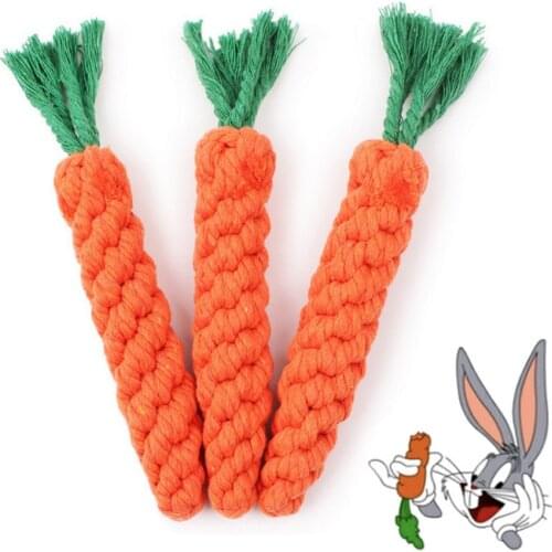 2021 New Pet Supply High Quality Pet Dog Toy Carrot Shape Rope Puppy Chew Toys Teath Cleaning Outdoor Fun Training 22cm