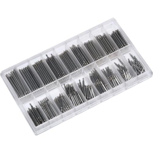 216pcs Watch Accessories 1.5 Thick Leather Watchband Steel Bracelet Ear Boxed Table Connecting Shaft Spring Shaft Raw Ear Rod