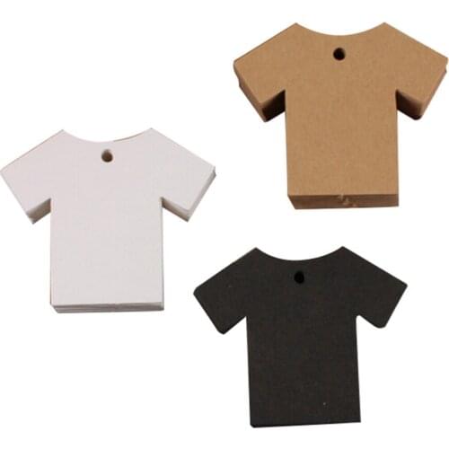 50pcs/lot Clothes Shape Kraft Packing Label Cards Baking Price Tags/gift Tags/labels Wedding Party Label Price Gift