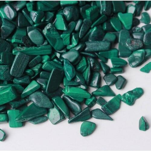 500g Green Malachite Crystal Gravel Polished Healing Decorative Stone