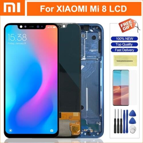 6.21" Super AMOLED Lcd For Xiaomi Mi 8 MI8 LCD Display Screen Touch Screen Panel Digitizer Replacement For Xiaomi MI8 Lcd