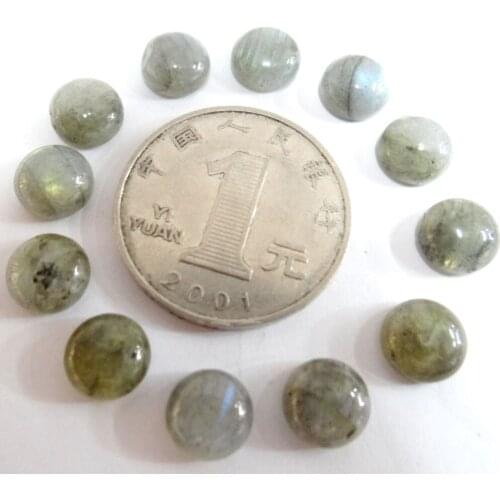 8mm Natural Gem stone Turquoise labradorite Quartz crystal Cabochon Pendant for diy Jewelry making necklace Accessories 30PCS
