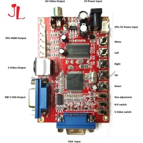 Arcade Game video converter board VGA to CGA/CVBS/S-VIDEO converter board HD converter GBS-8100 for CRT LCD PDP display