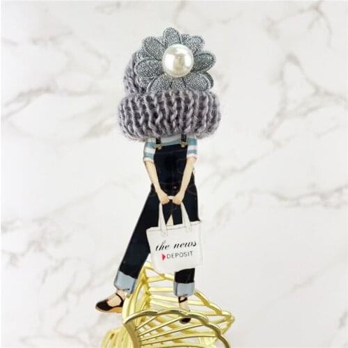 2021 Fashion Brooch Pins for Woman Brooches Cartoon Acrylic Brooches Clothing bag Lapel Pins Jewelry Accessories BR05