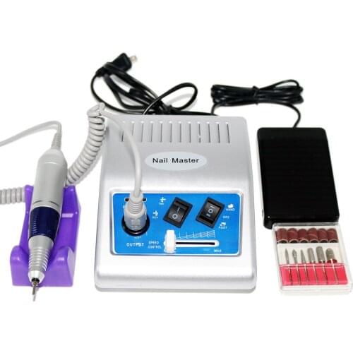 Strong Power 30000RPM Electric Nail Drill Nail Art Files Tool 30000rpm Silver Nail Drill Machine Set Manicure Equipment