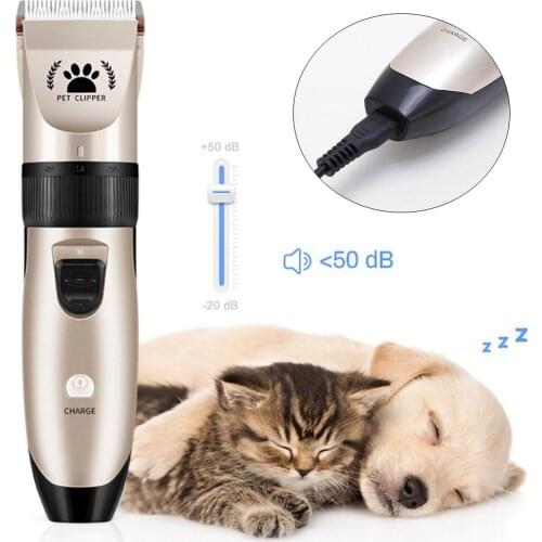 Professional Dog Electric Clipper Pet Cat Dog Hair Trimmer Shaver Low Noise Rechargeable Cordless Hair Clippers Haircut Machine
