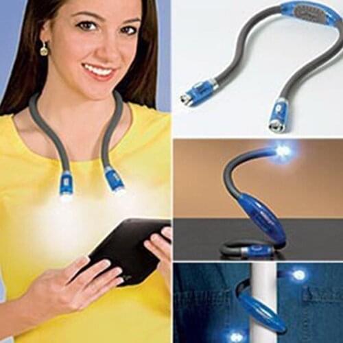 Flexible Handsfree LED Neck Light Book Reading Lamp Night Flashlight Camping Light Hogard