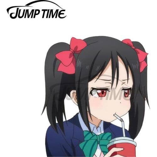 JumpTime 13 x5.7cm LLSIF Nico Yazawa Grumpy Car Stickers Personality Decals Waterproof Vinyl Anime Car Accessories Scratch-Proof