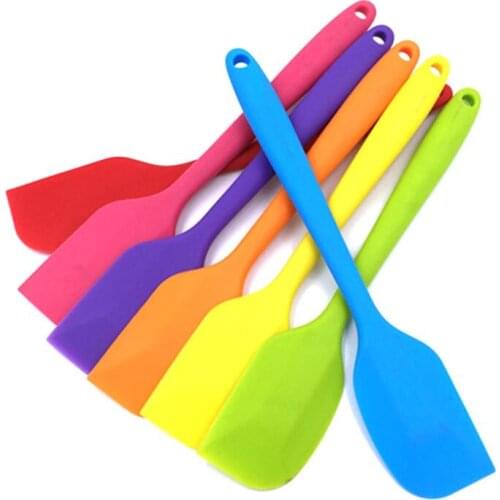 Kitchen Silicone Cream Butter Cake Spatula Mixing Batter Scraper Brush Butter Mixer Cake Brushes Baking Tool LX8892