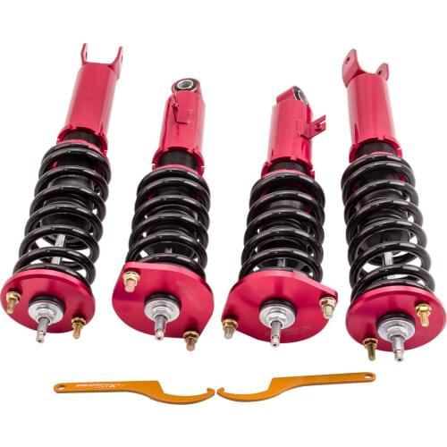 24 Ways Coilovers Suspension Shocks for Nissan Fairldy Z 300ZX Z32 1990-1996 Red