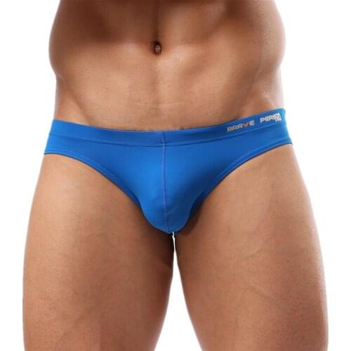 Mens Sexy Briefs Underwear Men Tights Panties Thin Nylon Fabric Briefs For Men Genuine Brand Brave Person B1129