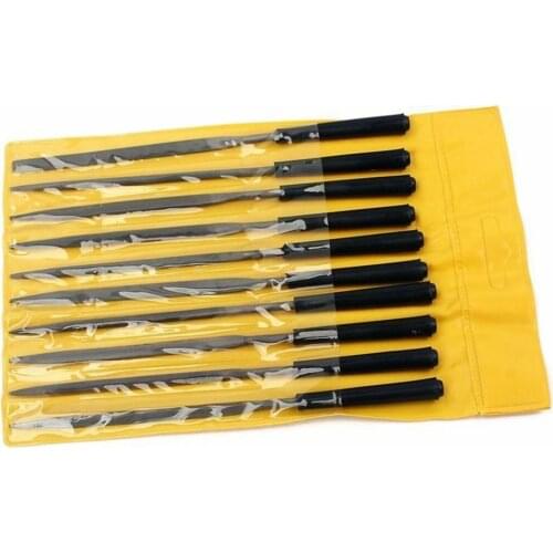 10pcs/set Guitar Tool Kit Repair Maintenance Tool Chain Organizer String Action Ruler Gauge Measuring Tool Hex Wrench File End