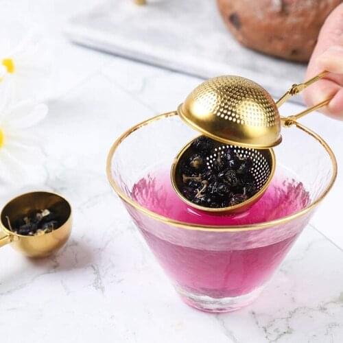 Hot Set of 2 Tea Infusers 1 Tea Spoon Strainer Filter Ball with Perfect Multifunctional Serve Scoop to Brew Loose Leaf