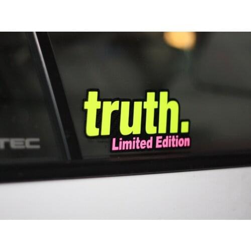 XGS DECAL car for truth limited edition hell for jdm Neon yellow + pink + carbon fiber stickers applique