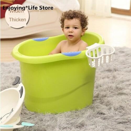 New Childrens Bath Bucket Baby Bath Bucket Plastic Bath Bucket Baby Bathtub Child Bath Bucket Can Sit Thick Baby Bath