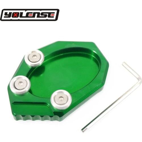 Motorcycle Kickstand Foot Side Stand Extension Support Plate Pad For KAWASAKI Versys 650 Versys650 KLX250 KLX 250 2010 - 2016
