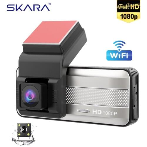 SKARA Dash Cam DVR Recorder Car Dvr 3.16 Inch Full HD 1080P wifi Video recorder Dual Lens Night Vision mini auto Camera