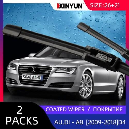 Wiper LHD Front Coated Wiper Blades For For Audi A8 S8 D4 2010 - 2017 2016 2015 2018 Windshield Windscreen Front Window 26"+21"