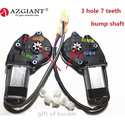 AZGIANT 12V Electric Car Window Motor Glass Lifter Regulator Left Right Convex Shaft For 2000 Mitsubishi adventure Parts