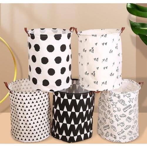 Super Large Laundry Basket Waterproof Foldable Storage Basket With Handle Kids Toy Clothes Portable Bathroom Sundries Bin 50×40