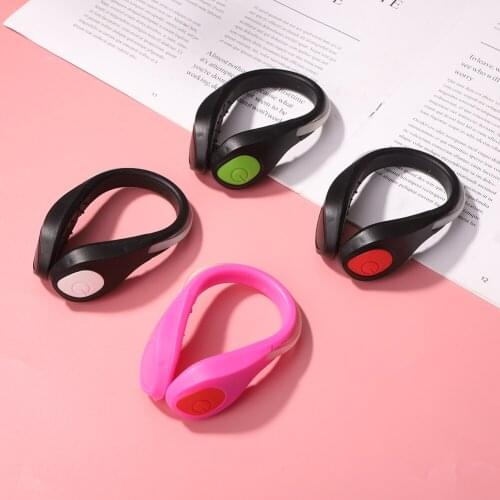 LED Safety Warning Flashing Light 2 Gears Shoe Clips Night Running Riding Cycling Lights LED Luminous Shoe Clip Lamp