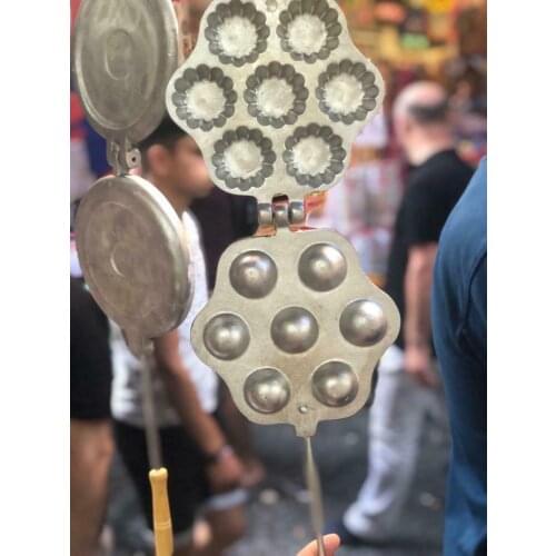 THAI MOLD PAN STOVE ALUMINUM HOLE Model Kanom Krok Coconut Cake Mold Maker FREE SHİPPİNG FREE SHİPPİNG