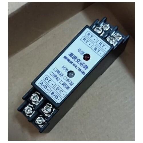 RS485 PT100 temperature transmitter rail Modbus RTU protocol platinum resistance to 485 module