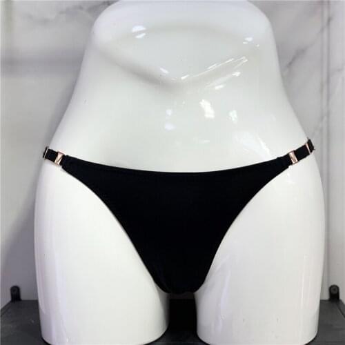 Sexy fashion ladies low waist solid color soft and comfortable breathable buckle T-pants high-end panties briefs A19240