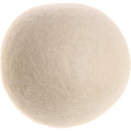 1 x 7cm Wool Dryer Balls Drying Fabric Softer Luandry Home Washing White HX6D