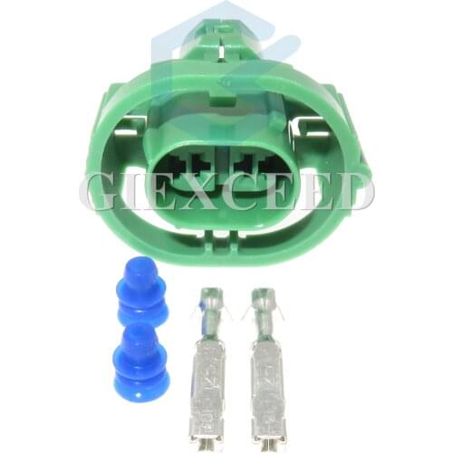 2 Sets 2 Pin Auto Waterproof Cable Connector Female Wiring Harness Socket With Terminals And Seals