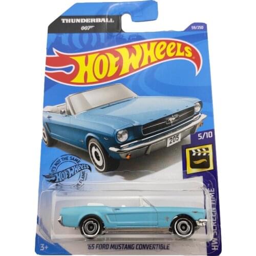 2020-59 Hot Wheels 1:64 Car 65 FORD MUSTANG CONVERTIBLE Metal Diecast Model Car Kids Toys Gift