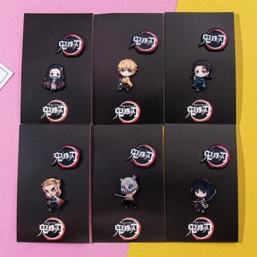 2021 Demon Slayer: Kimetsu No Yaiba New Arrival Japan Anime Brooches Badge Pin Bag Pendant Gift School Cosplay Backpack Clothes