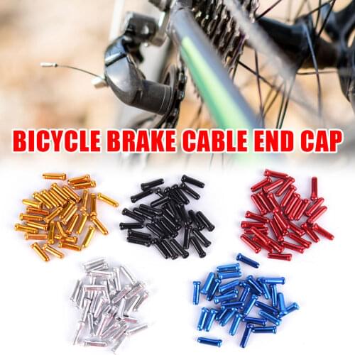 50 Pcs/lot MTB Bike Bicycle Brake Shifter Aluminum Inner Cable Tips Crimps Cycle Cycling Parts Derailleur Shift Cables End Caps
