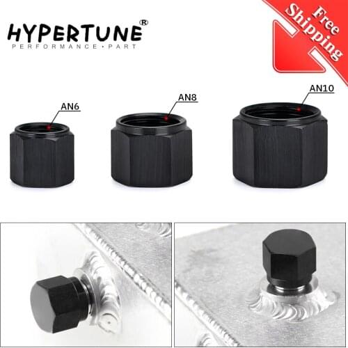 Aluminum AN6 AN8 AN10 Adapter Female Flare End Cap Plug Tube Nut 6-AN 8-AN 10-AN Fitting BL01-06/08/10