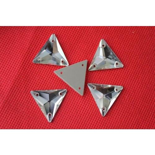 Free shinpping 16mm,22mm sew on crystal triangle shine and shape as austria rhinestone