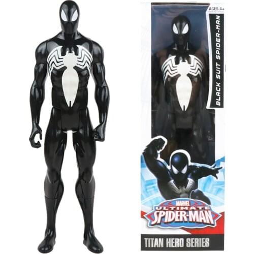 Ultimate Spider-man Titan Hero Series Black Suit Spider man 12'' Action Figure Spiderman Dolls Christmas Gift For Children Kids