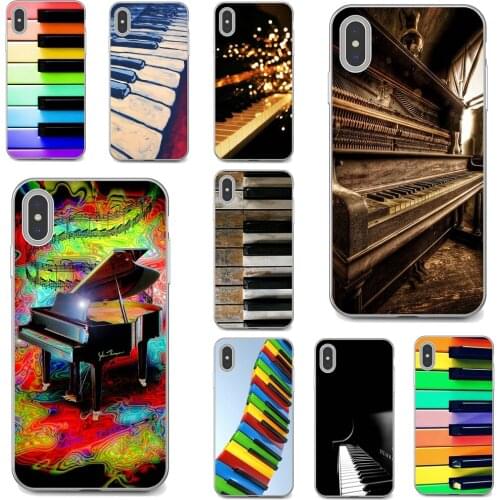 For Xiaomi Redmi 2 S2 3 3S 4 4A 5 5A 5 6 6A 7A 9 9T 9C 9A Pro Pocophone F1 Soft Covers Rainbow-Piano-Key-color-Keyboard