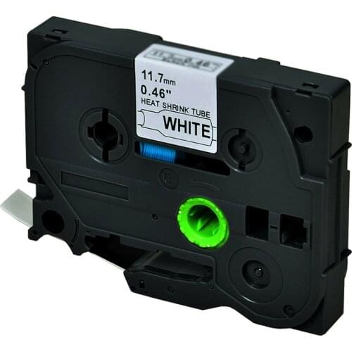 Labeling Machines Heat Shrinkable Tube 11.7mm For Brother PT-E300VP PT-E550WVP Heat Shrink Tubing Wire Gauge 10-16 Cat 6 Cables