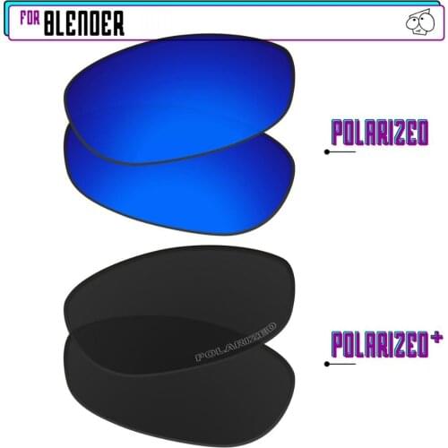EZReplace Polarized Replacement Lenses for - Oakley Blender Sunglasses - Black P Plus-Navy P