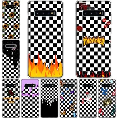 Checkerboard Plaid Checked Checkered Phone Case For Samsung Galaxy A71 A70 A52 A51 A50 A41 A40 A30 A21 A10 A01 A90 A20S A20E A10