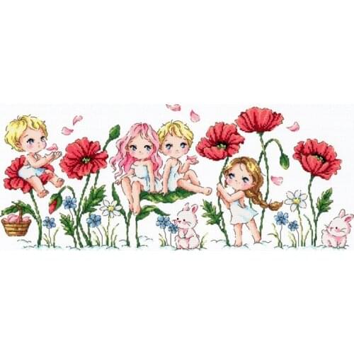 GG Gold Collection Counted Cross Stitch Kit Cross stitch RS cotton with cross stitch Merejka Embroidered Soda G159 Cloud Garden