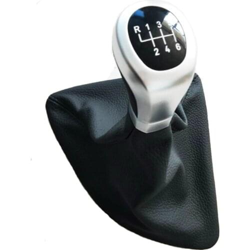 Left Drive For BMW E81 E87 X1 Car Manual Gear Shift Knob Shifter Lever Leather Gaiter Boot Cover 5 Speed 6 Speed