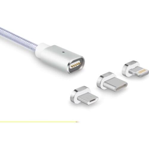 3-in-1 Micro USB Female to Type-C/Android/IOS Male Magnetic Adapter Metal Data Cable Converter Adapter Micro USB To Type C